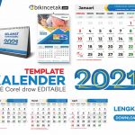 download template kalender 2021 vektor cdr